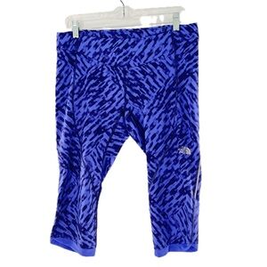 The North Face Purple Patterned Capri Tights/Leggings Size Large